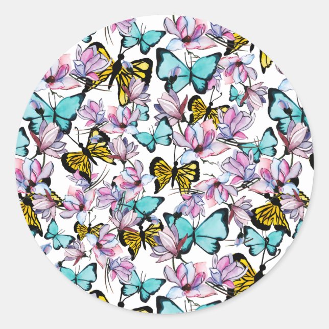Adesivo Butterfly & flora pattern iPad case (Frente)