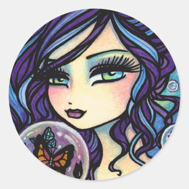 Adesivo Butterfly Keeper Mermaid por Hannah Lynn (Frente)