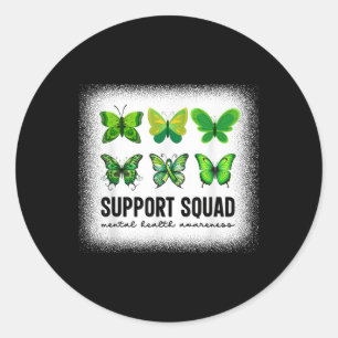 Adesivo Butterfly Mental Health Awarting Support Squad Fa