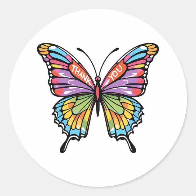 Adesivo Butterfly Thank You  (Frente)