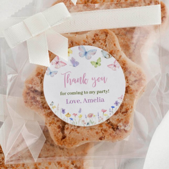 Adesivo Butterfly Wildflower Birthday Sticker Labs (Criador carregado)