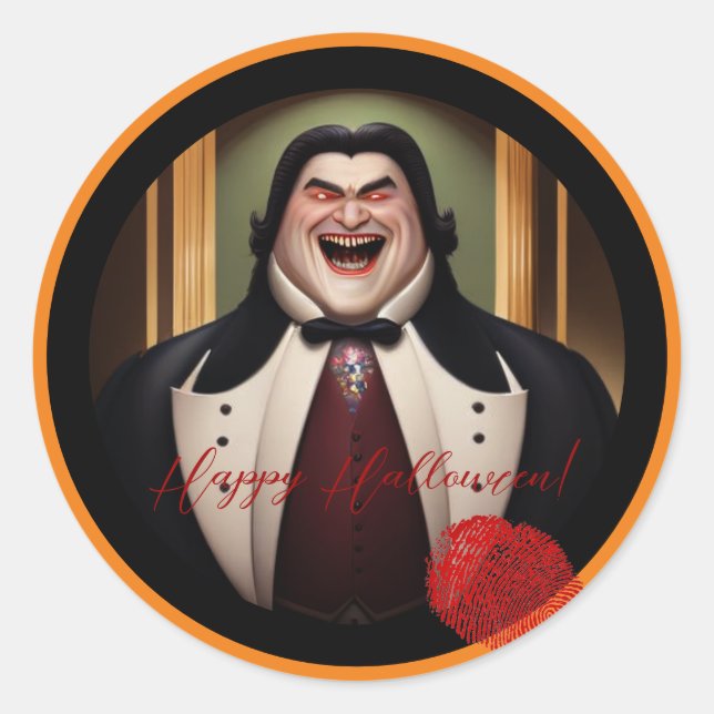 Adesivo Buxom Count Dracula Halloween (Frente)