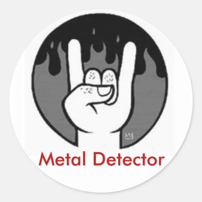 Adesivo buzinas do diabo, detector de metais (Frente)