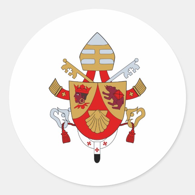 Adesivo BXVI Casaco Emblem Heraldry Símbolo Oficial (Frente)