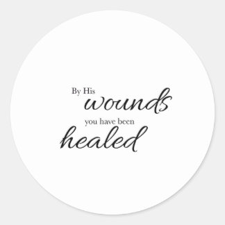 Adesivo By His Wounds Verse Art Sticker