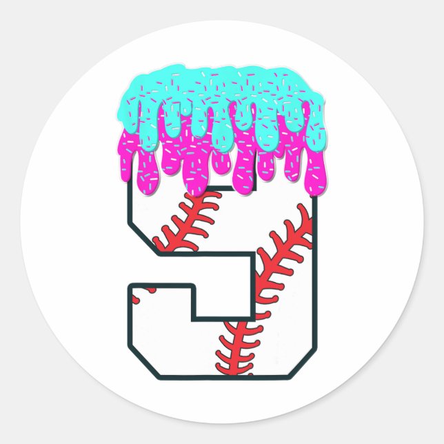 Adesivo Bysebyll Drill 9 Anos Idade 9 Aniversário Boy Jers (Frente)