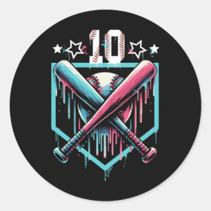 Adesivo Bysebyll Drip 10º Aniversário Meninos Número 10 Ju