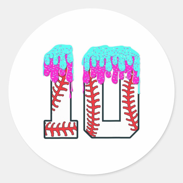 Adesivo Bysebyll Drip 10 Anos 10 Aniversário Boy Jersey (Frente)