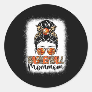 Adesivo Bysketbyll Sangrado Mãe Leopard Messy Bun Mothe
