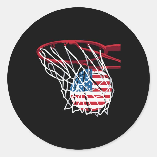 Adesivo Bysketbyll Shoot Byll Fun American Flag Indepe (Frente)