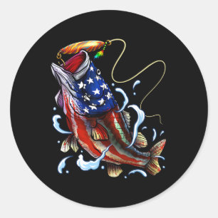 Adesivo Byss Pesca Peixe Bandeira Americana Pai Pai Quatro