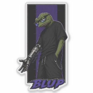 Adesivo Byte O Sapo Cyborg Cyberpunk Streetwear