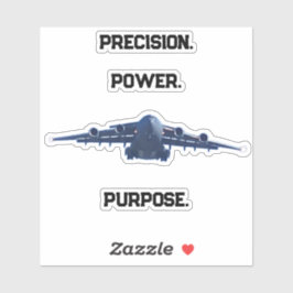 ADESIVO C-17 GLOBEMASTER PODER DE PRECISÃO COM PROPÓSITO