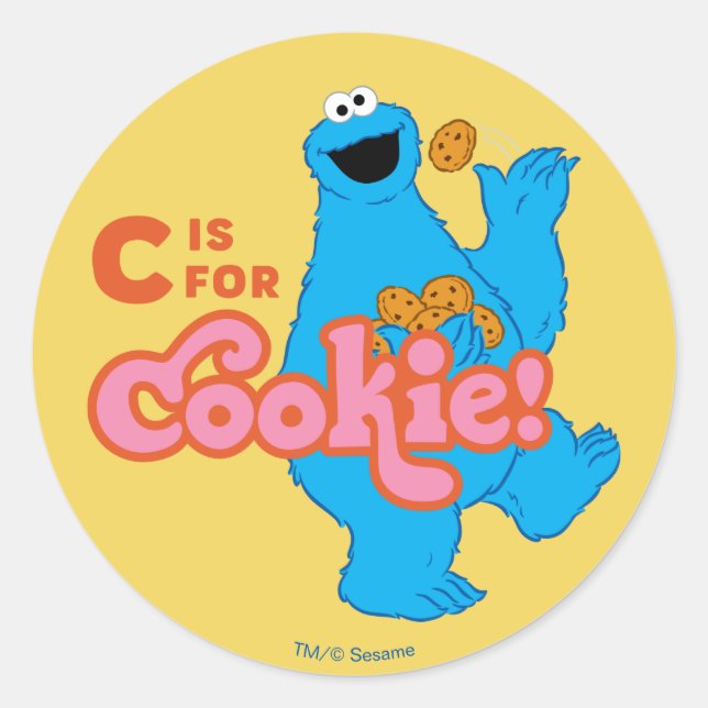 Adesivo C é de Cookie (Frente)