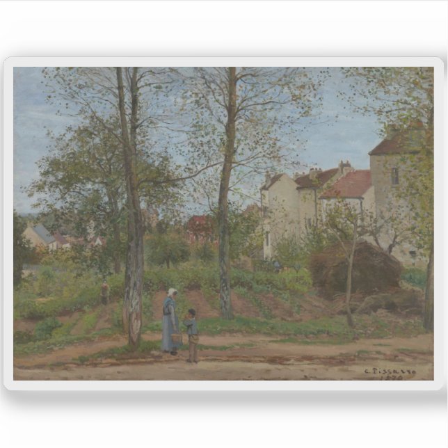 Adesivo C. Pissarro - Paisagem em Louveciennes (outono) (Frente)