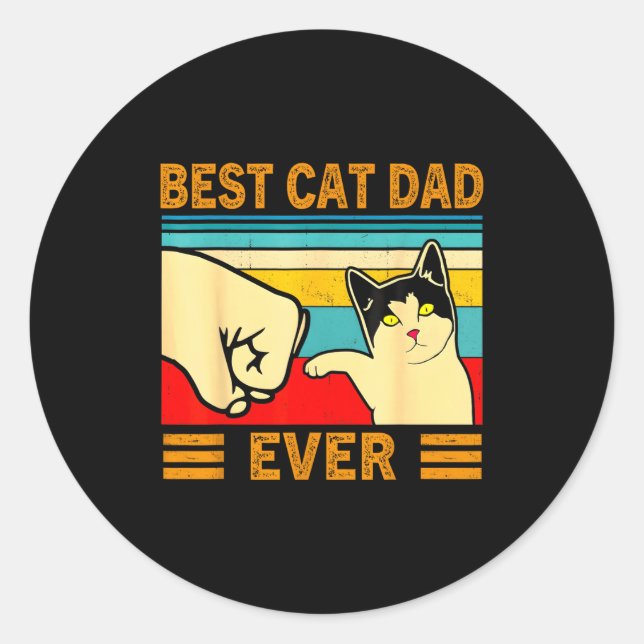 Adesivo Ca Men Cat Dad Ever Funny Cat Lover Gift  (Frente)