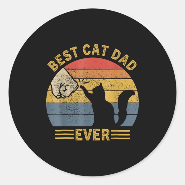 Adesivo Ca Men Cat Dad Ever Funny Cat Lover Gift  (Frente)