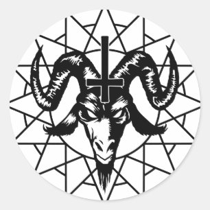 Adesivo Cabeça com estrela do caos (preto)