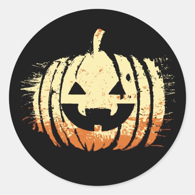 Adesivo Cabeça de Abóbora Ridificante | Halloween (Frente)