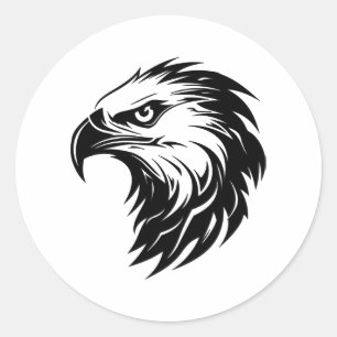 Adesivo Cabeça de águia, de silhueta de presas