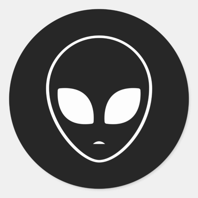 Adesivo Cabeça De alienígena Ufo Aliens Área Espacial 51 P (Frente)