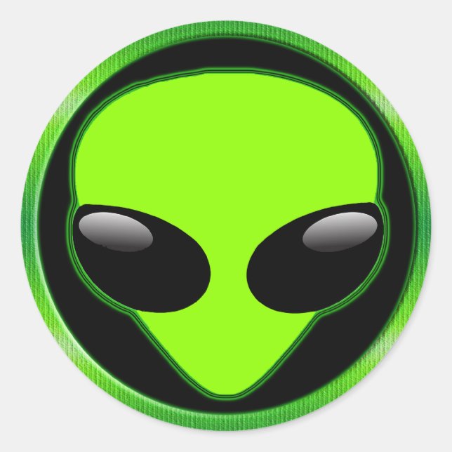 ADESIVO CABEÇA DE ALIENÍGENA VERDE (Frente)