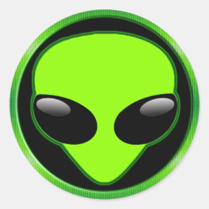 ADESIVO CABEÇA DE ALIENÍGENA VERDE