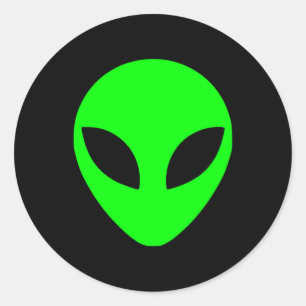 Adesivo Cabeça de Alienígena Verde