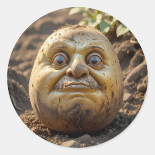 Adesivo Cabeça De Batata Grumosa Na Camisa