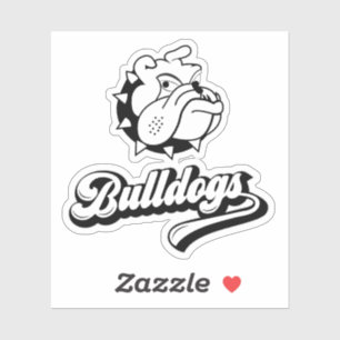 Adesivo Cabeça de Bulldog Engraçado