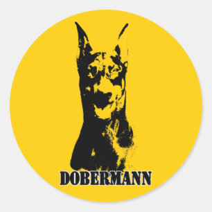 Adesivo Cabeça de Dobermann