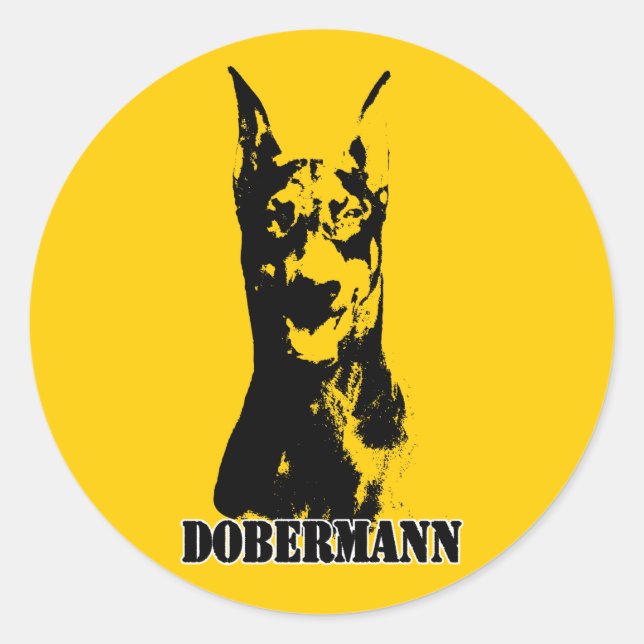 Adesivo Cabeça de Dobermann (Frente)