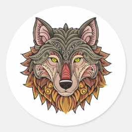 Adesivo Cabeça de lobo de frente