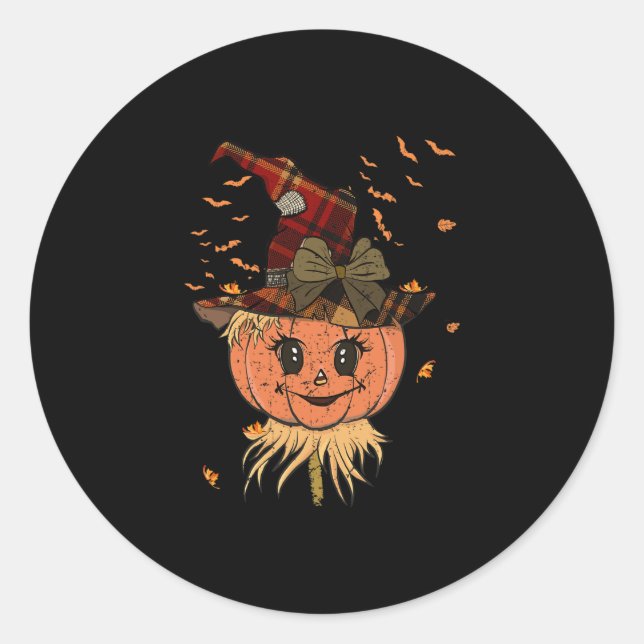 Adesivo Cabeça De Pumpkin E Queda Do Chapéu (Frente)