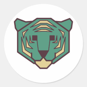 Adesivo Cabeça de Tigre Azul