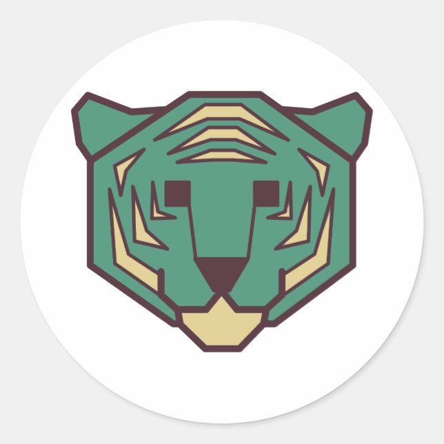 Adesivo Cabeça de Tigre Azul (Frente)