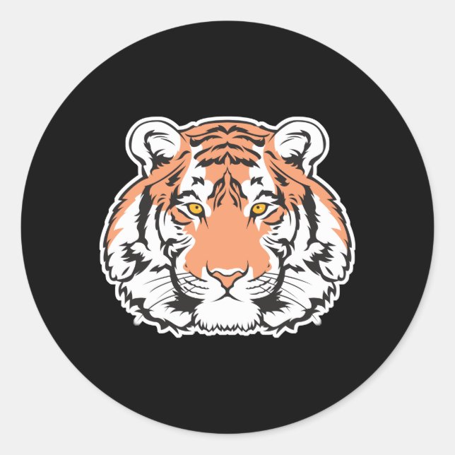 Adesivo Cabeça de tigre-de-bengala (Frente)