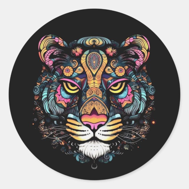 Adesivo Cabeça de Tigre Incrível  (Frente)
