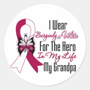 Adesivo Cabeça e Cancer de Pescoço Herói Meu Avô