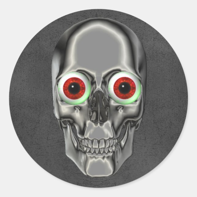 Adesivo Cabeça Negra Rosto Olhais Halloween (Frente)