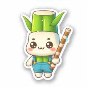 Adesivo cabeceira de bambu de kawaii