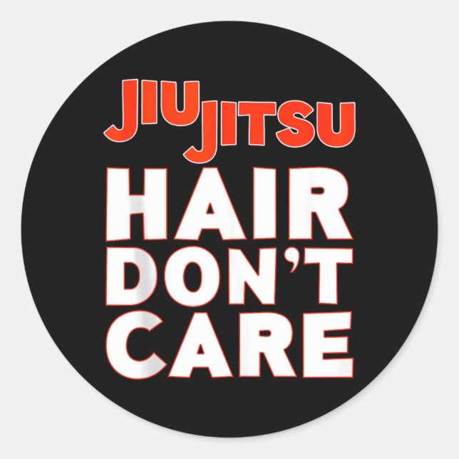 Adesivo Cabelo de Jiu-Jitsu Não Me Importo (Frente)