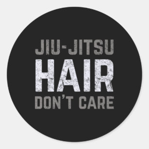 Adesivo Cabelo de Jiu-Jitsu Não Me Importo BJJ Vintage Jiu