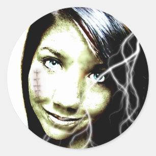 Adesivo Cabelo do parafuso do relâmpago da menina do zomb