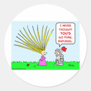 Adesivo cabelo do rapunzel do punk