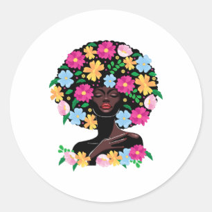 Adesivo Cabelo Flor Negra História Negra Ju
