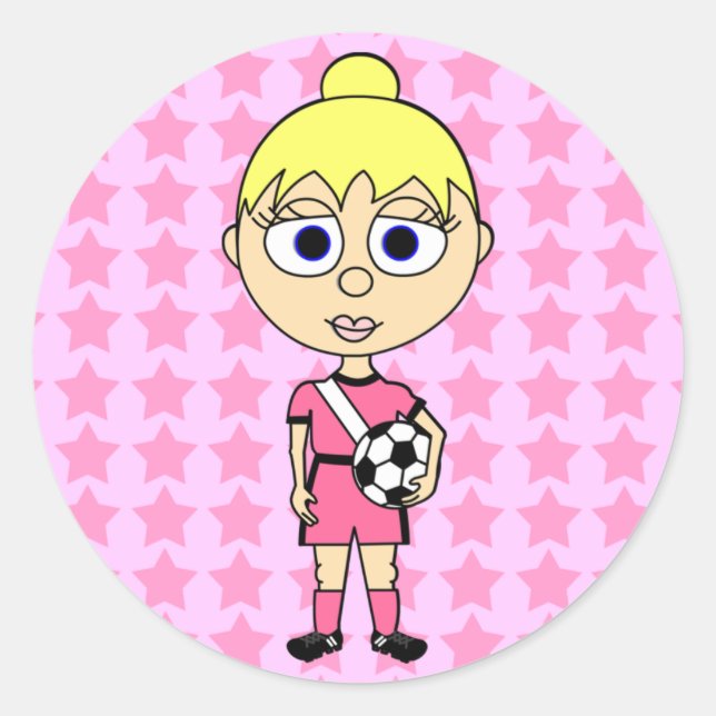 Adesivo Cabelo Louro Rosa Rosa-Estrela (Frente)