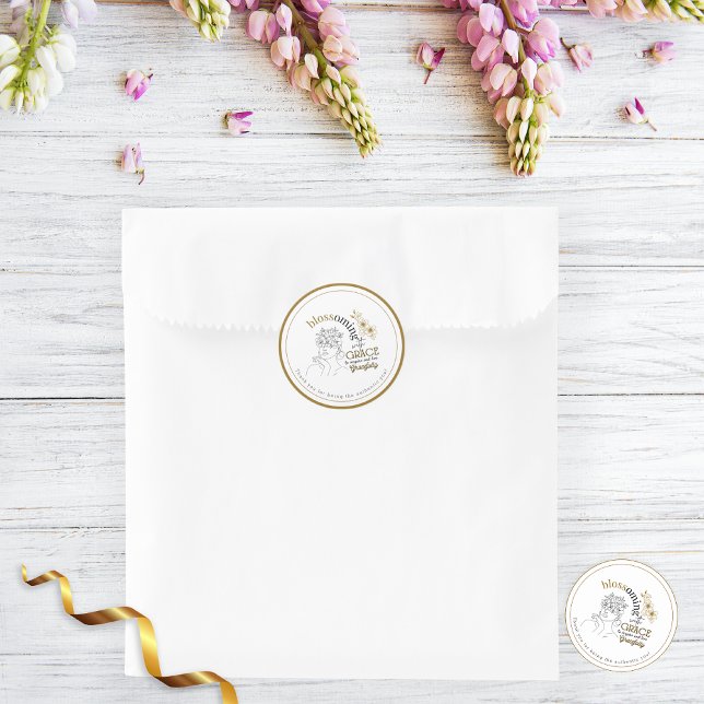 Adesivo Cabelo Rosa de Abstrato elegante com graça (Criador carregado)