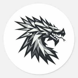 Adesivo Cabeza de dragón poligonal