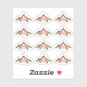 Adesivo Cabide de Roupas Flor de Rosa Moda Armário de Moda